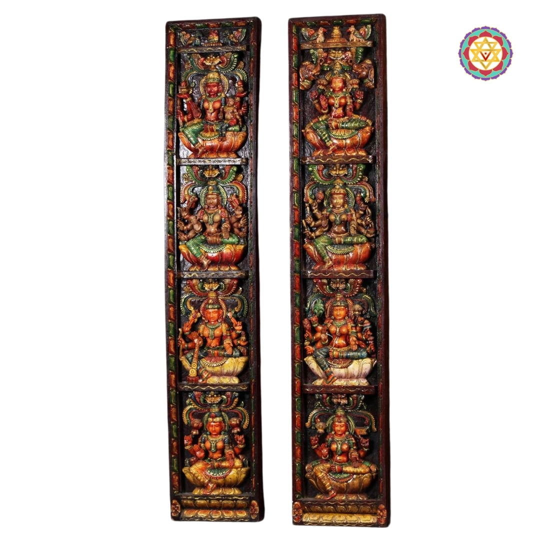 Full-length close-up of all eight Lakshmi forms