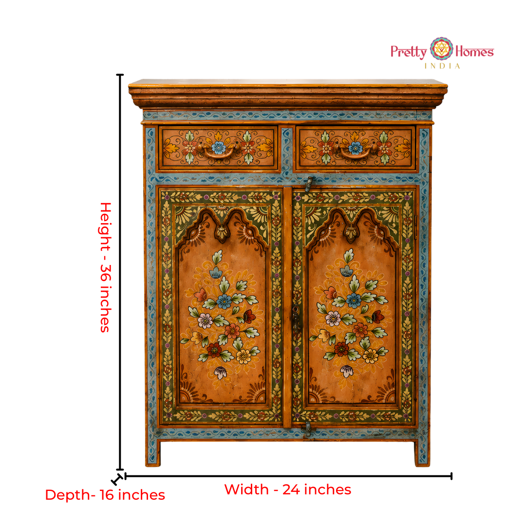 Handpainted Wooden Cabinet