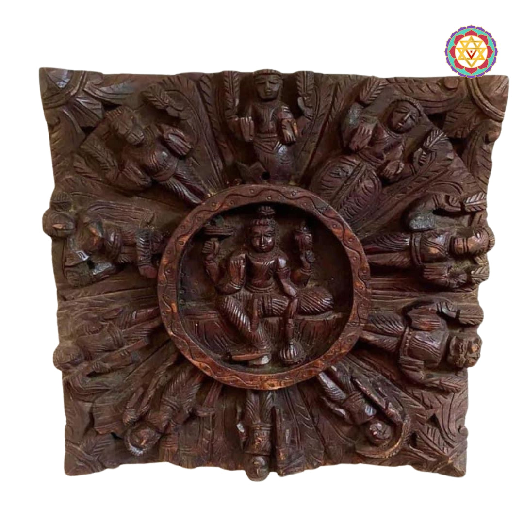 Handcarved Square Dasavatar Wall hanging frame