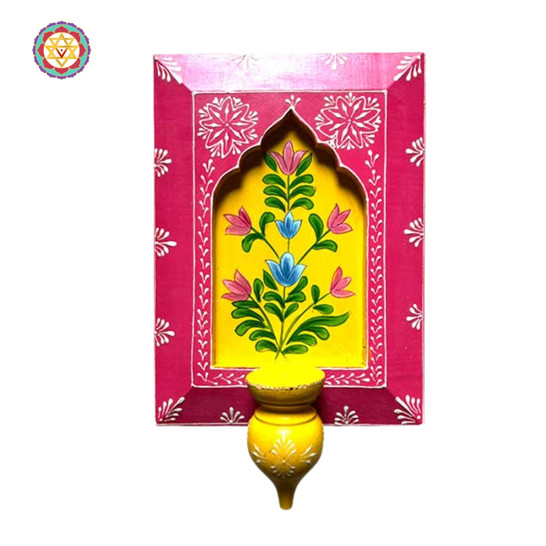 wooden ganesha wall decor frame handcrafted with antique finish