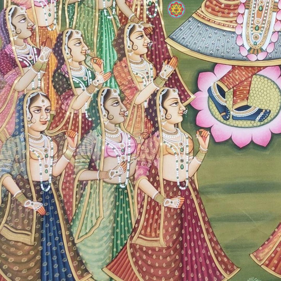 Pichwai - Shrinathji,Gopikas and cows