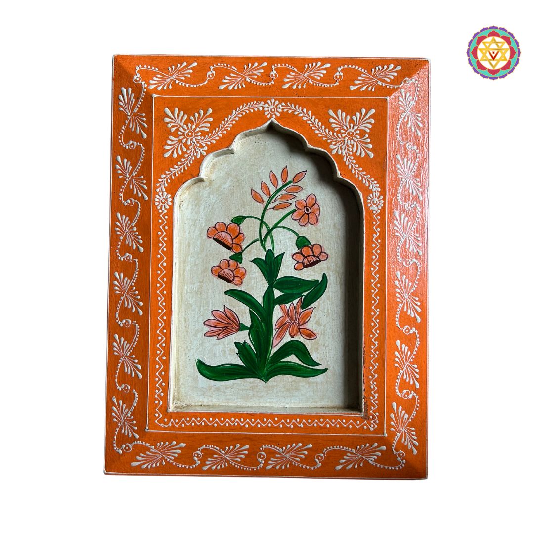 wooden hand painted frame .woodmade /handcrafted