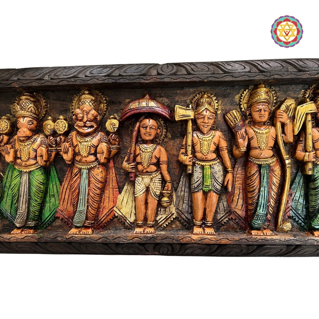 Large Woodcarved Dasavtaram wall mount /wall panel