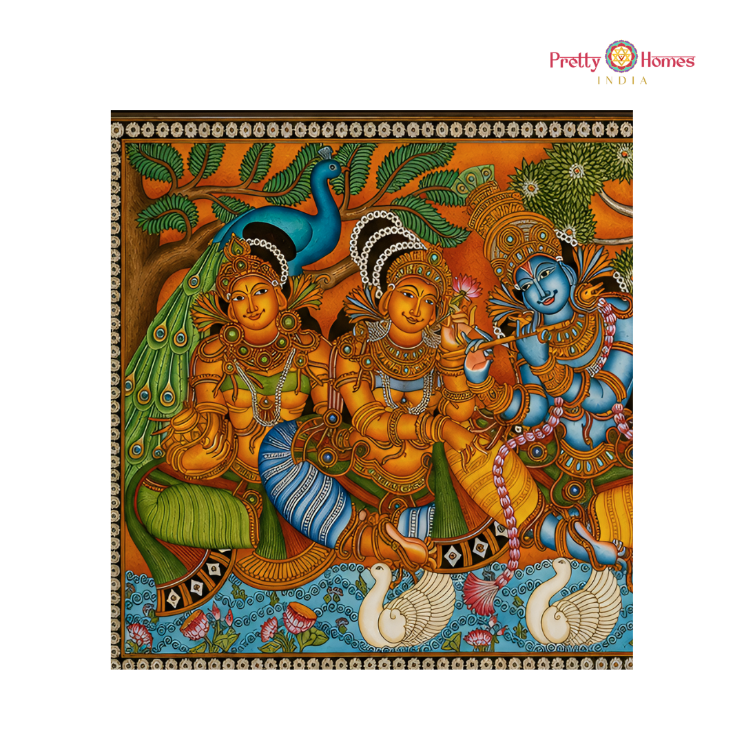 Kerala Mural Krishna & Radha