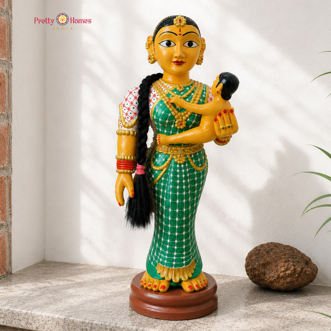 Heirloom Mother & Child Wooden Sculpture