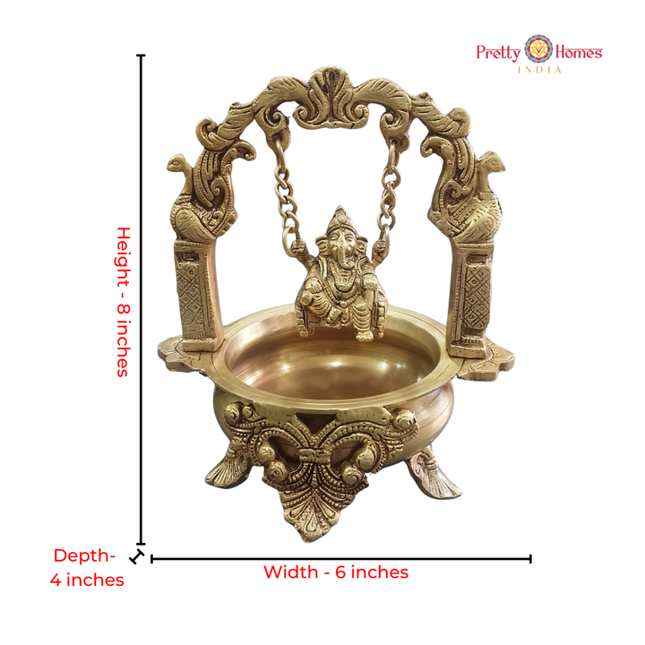 Brass Ganesha Swing Uruli