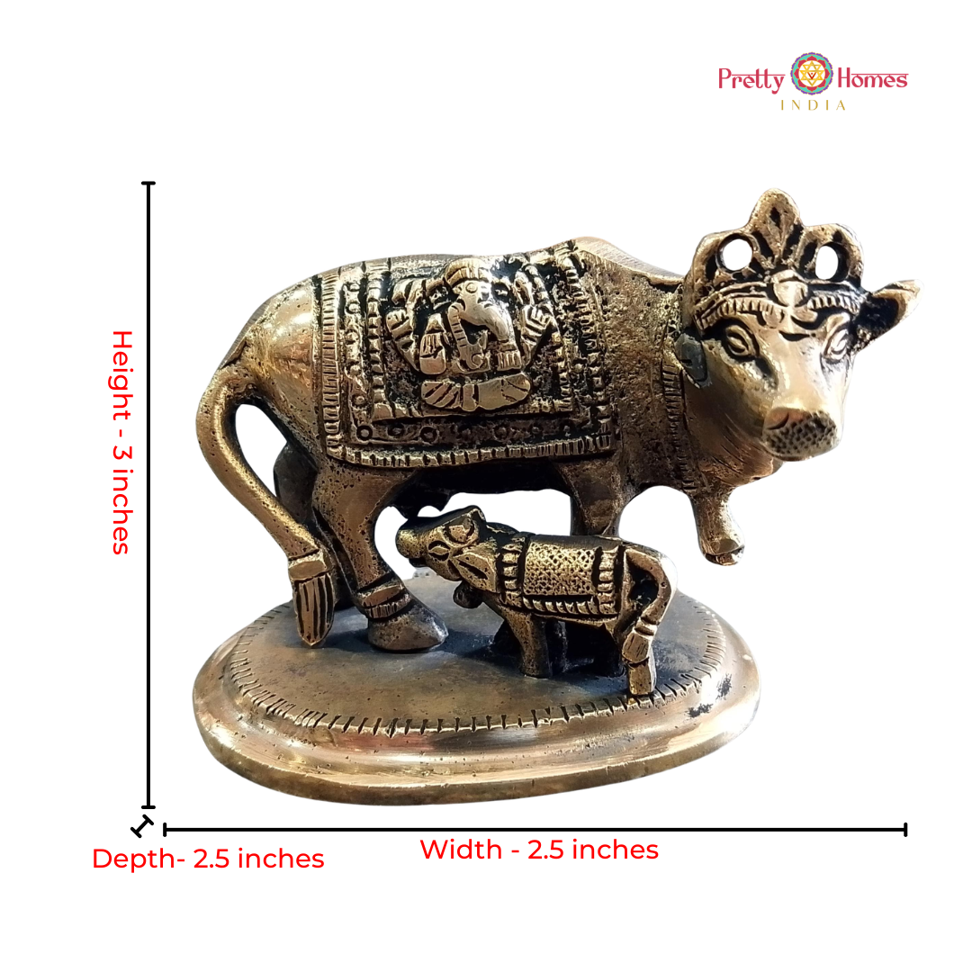 Brass Cow & Calf