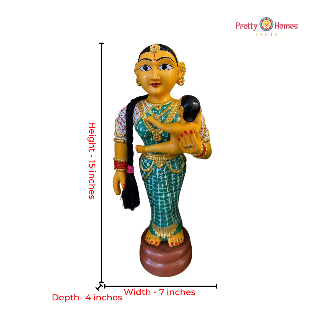 Heirloom Mother & Child Wooden Sculpture