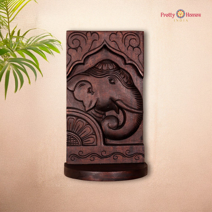 woodcarved multipurpose elephant design mount /wall shelf