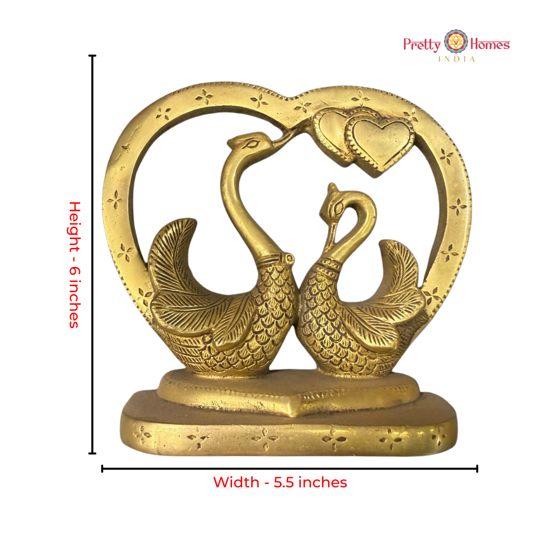 Pair of Brass Swans Wall Hanging