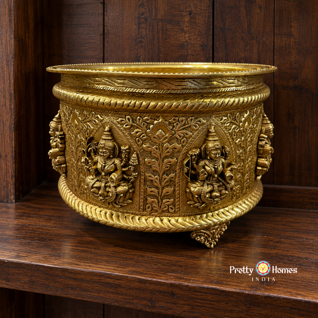 Ashtalakshmi Deep-Designed Tulsi Planter