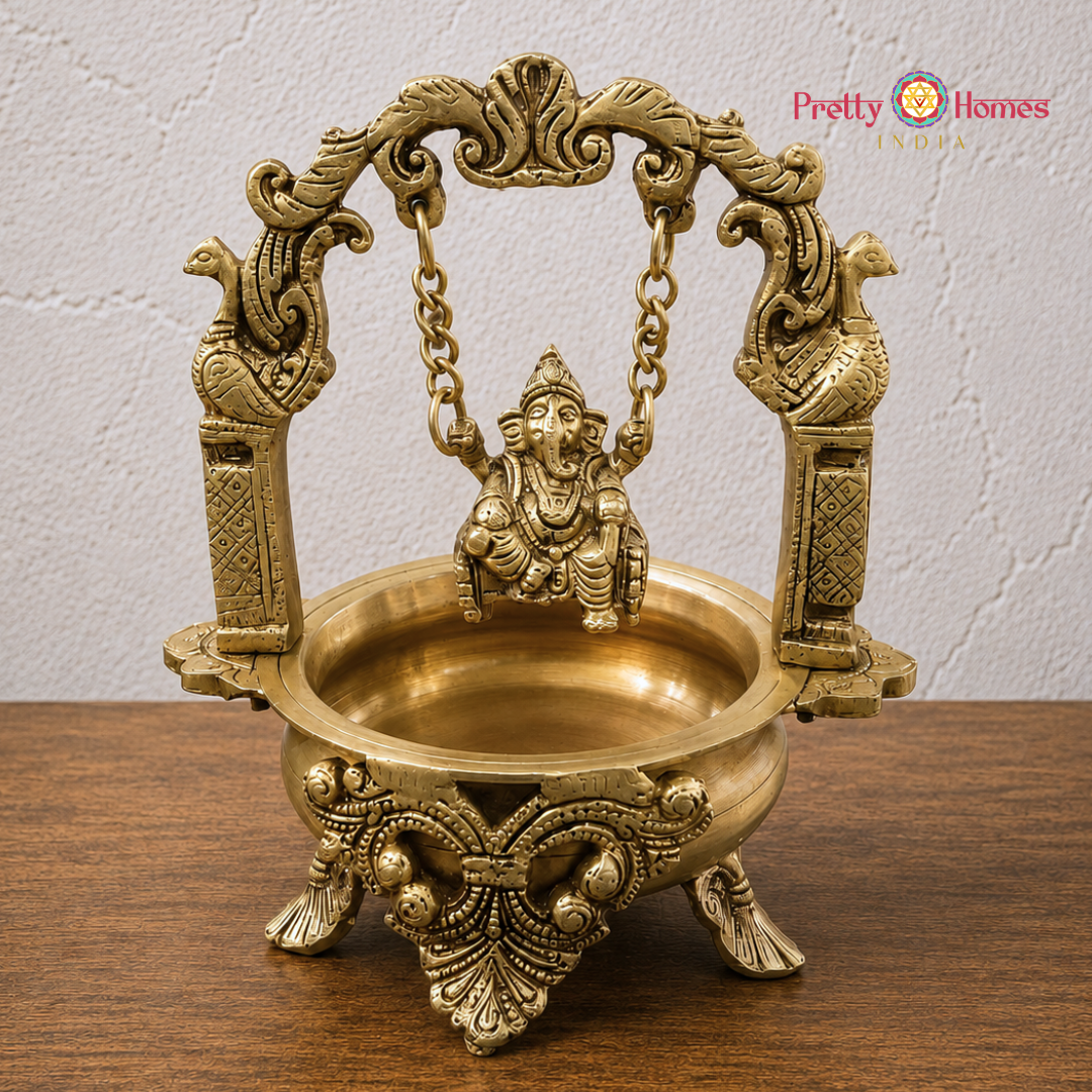 Brass Ganesha Swing Uruli