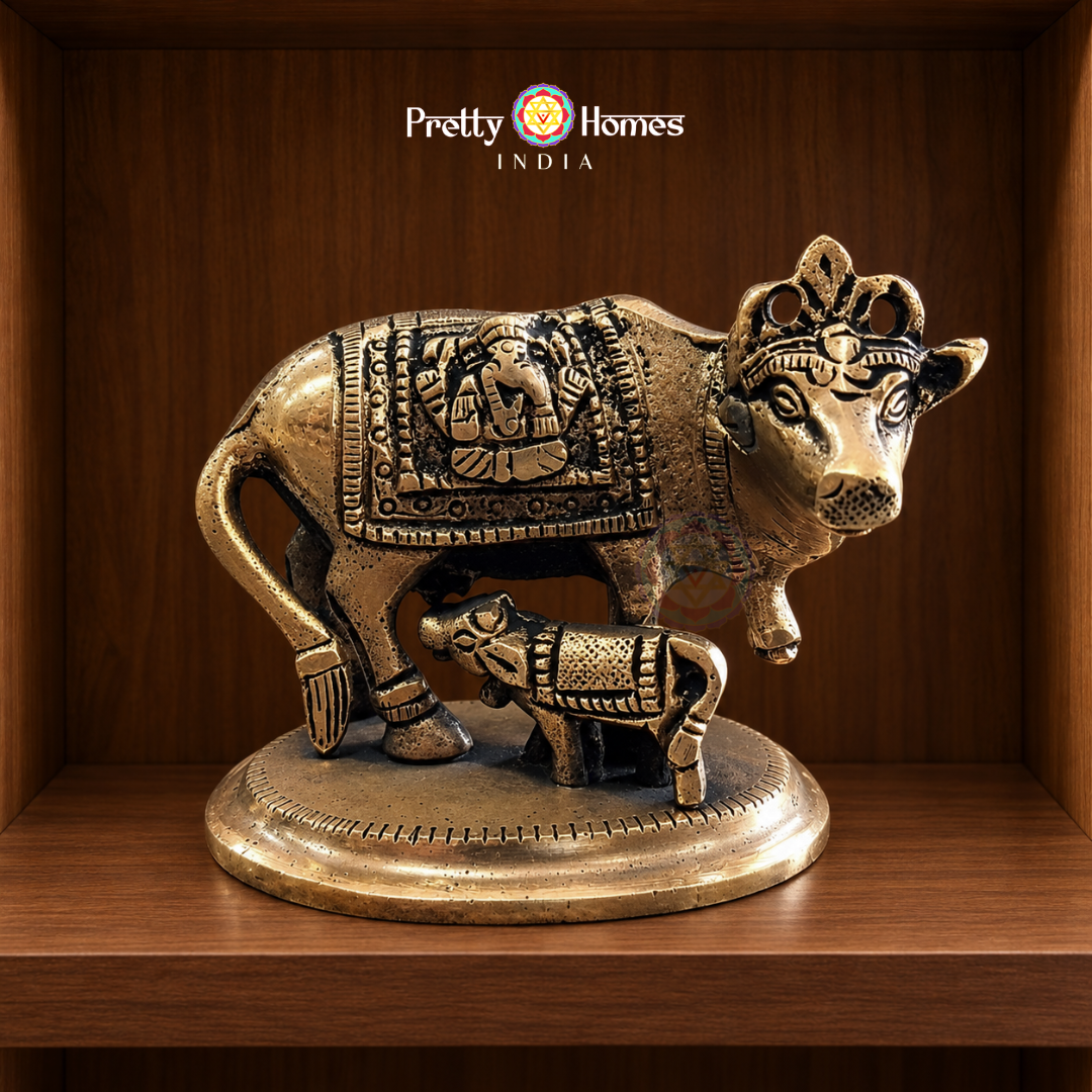 Brass Cow & Calf