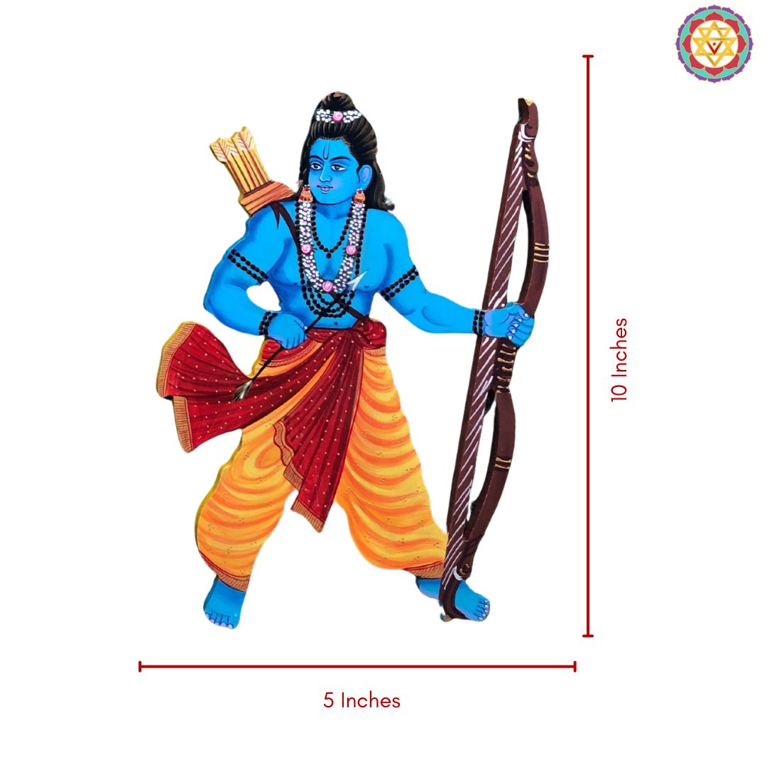 ram ji mdf cutout detailed painting hindu god ram artwork