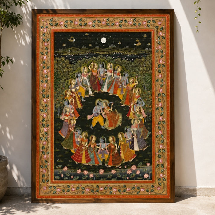 Vintage finish  Raas Leela Pichwai