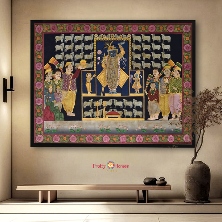 Rajbhog Swaroop — Vintage-Style Handpainted Pichwai for Heritage Interiors