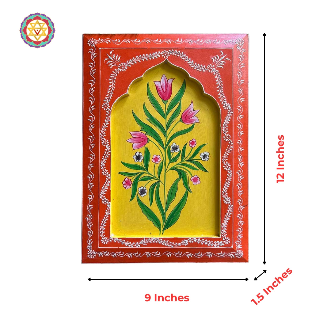 Traditional Pichwai scene featuring Shrinathji richly adorned with jewelry and floral garlands