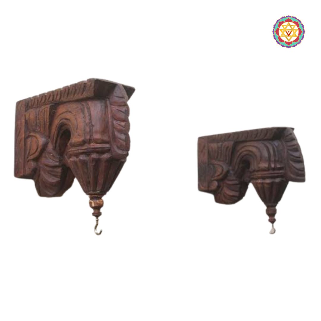 Wooden Handcarved Bodhil Brackets (Single)