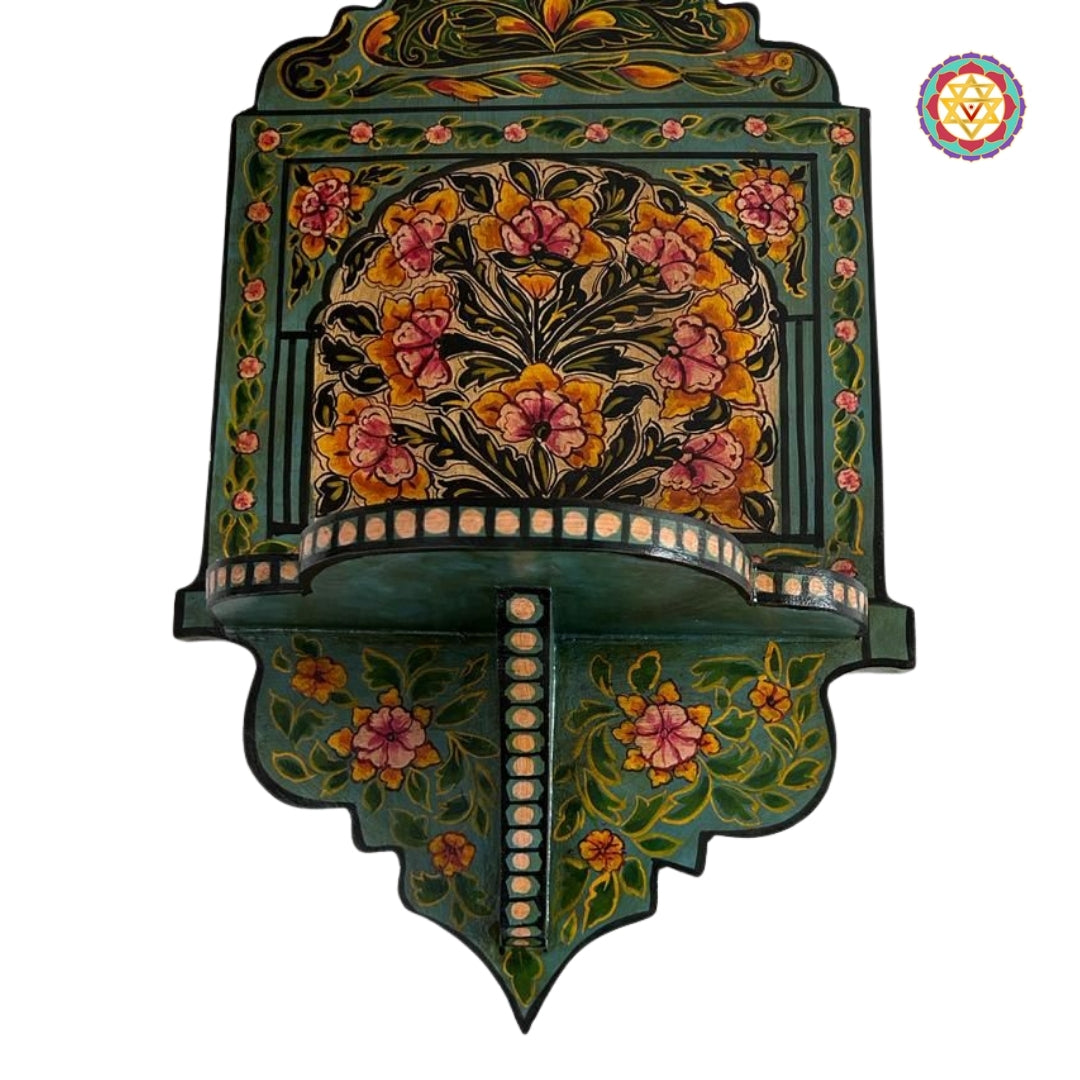 Vintage wooden display rack handcrafted in India