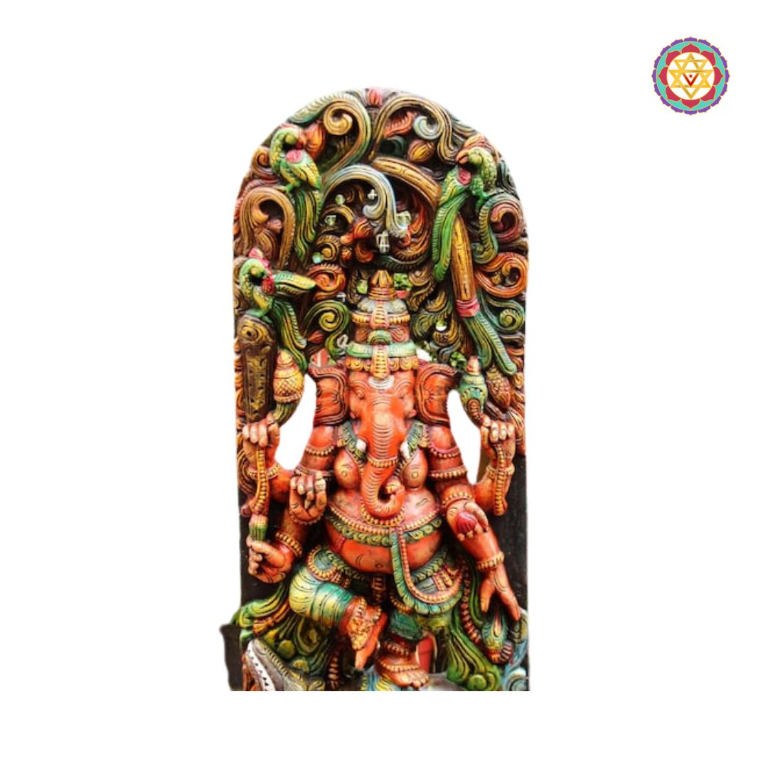 Majestic 5-Foot Canopy Ganesha Panel – Wall Mountable & Tabletop Display