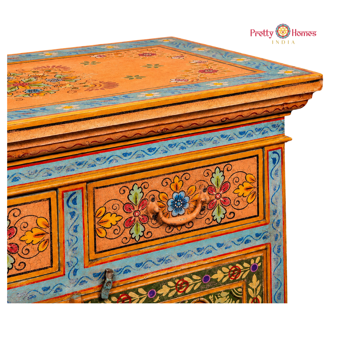 Handpainted Wooden Cabinet