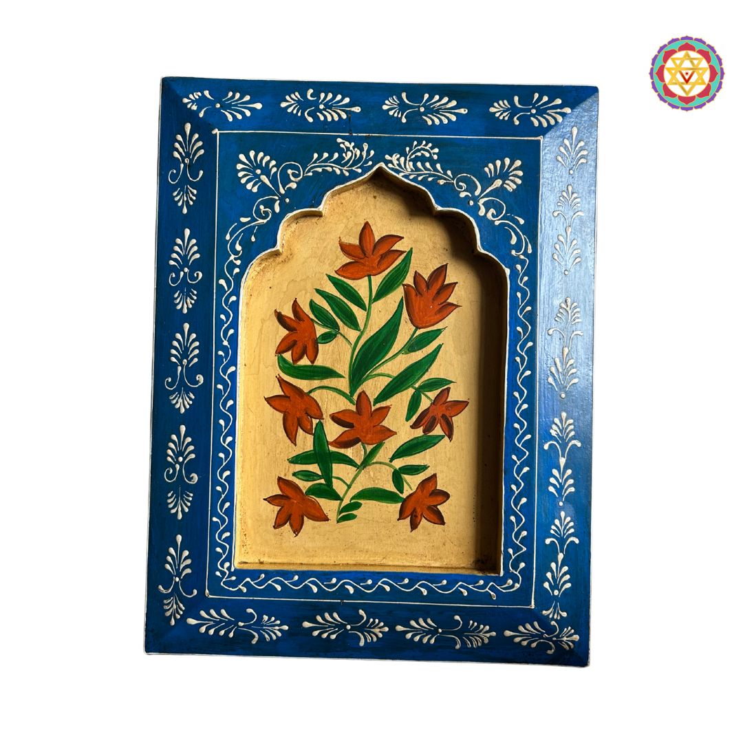 wooden frame smooth finish handpainted decorative panel