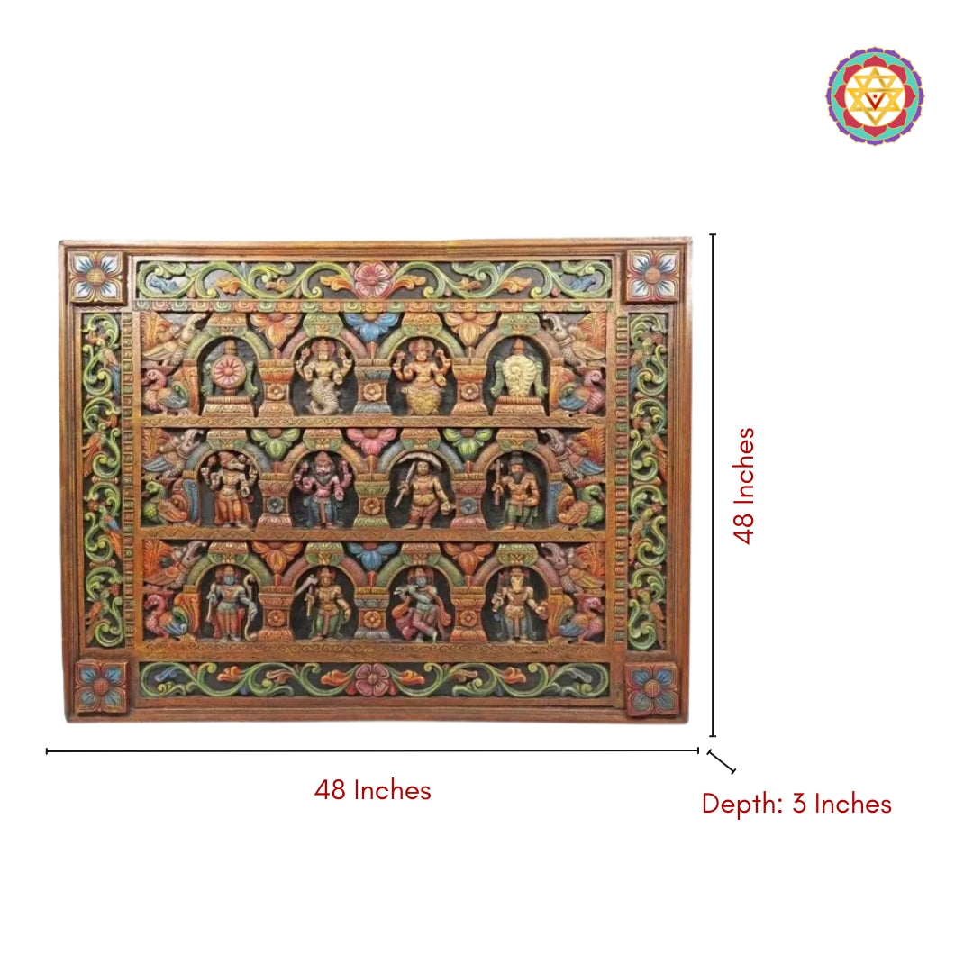 Dimensions of Dashavatar wall mount – 48x48 inches