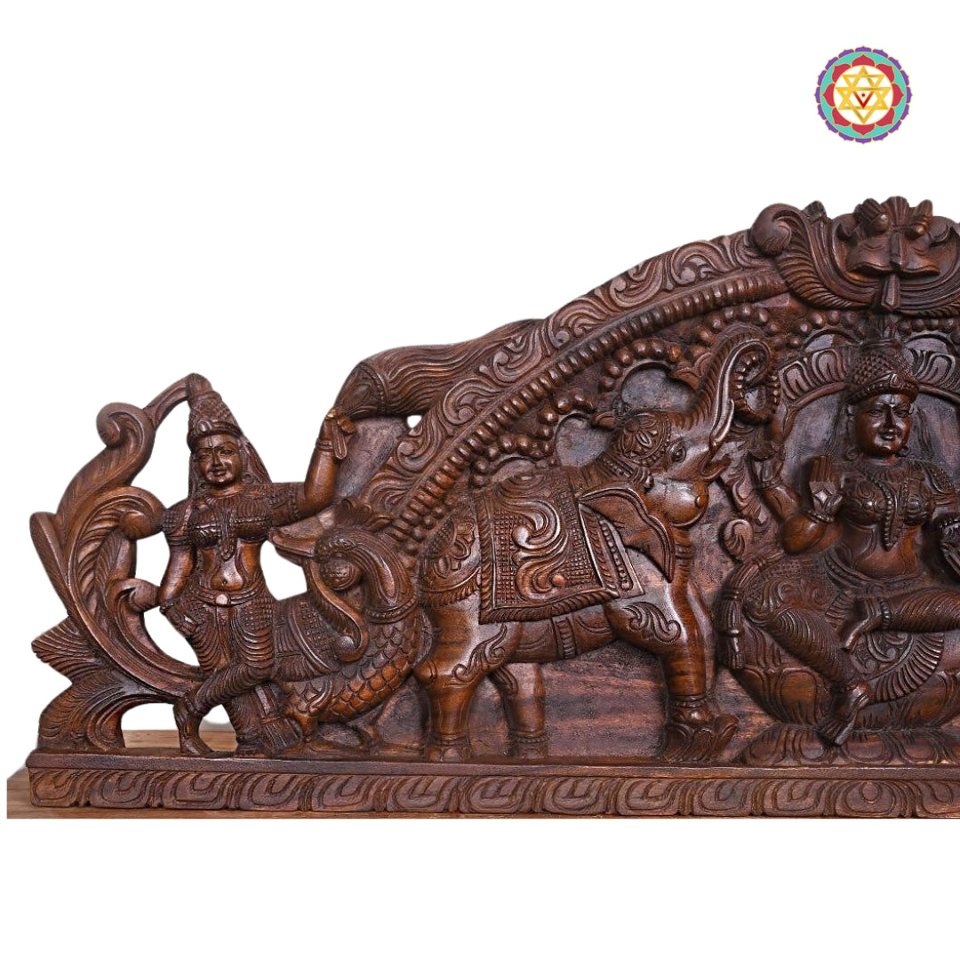 Side profile showing Gajalakshmi
