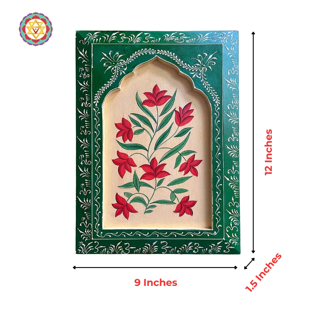 Ornate Pichwai artistic depiction of Krishna’s divine leelas with vibrant colors and detailed patterns