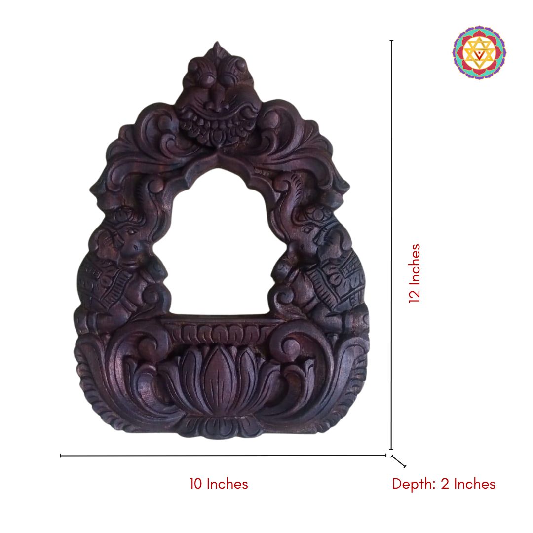 Side angle showing the depth and 3D carving of the frame