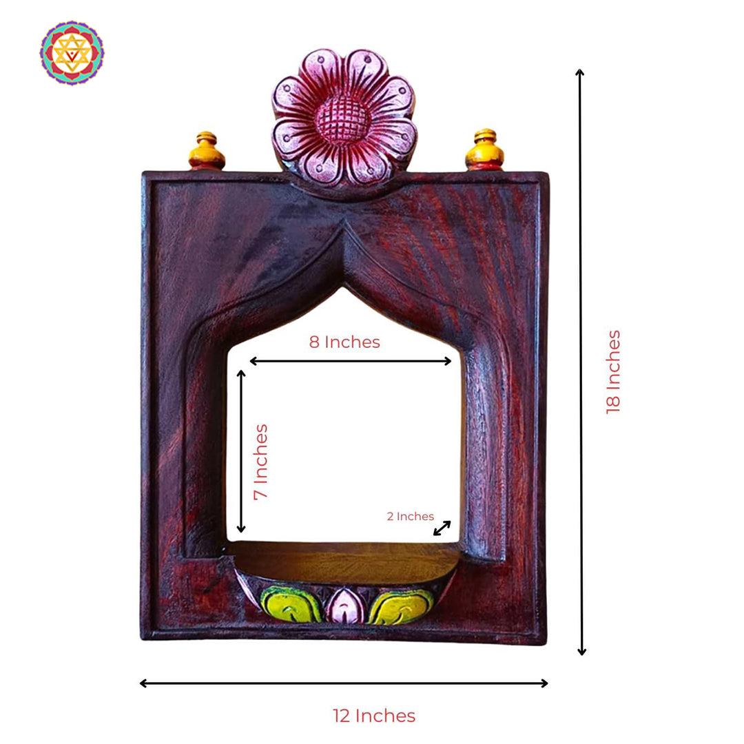 Antique-style wood photo frame — handcrafted frame with ornate design.