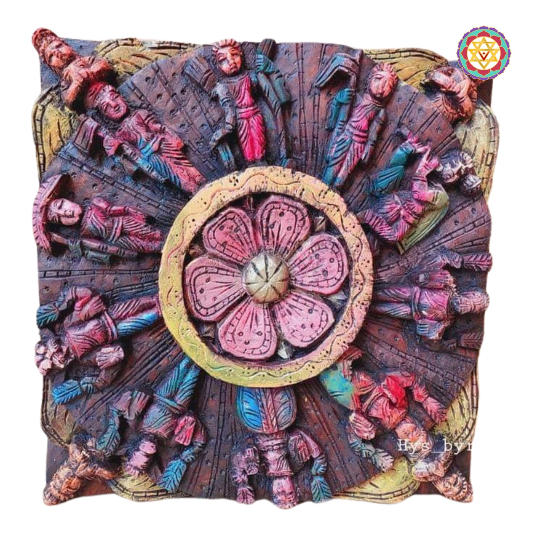 Dashavatar panel styled in traditional home décor setup