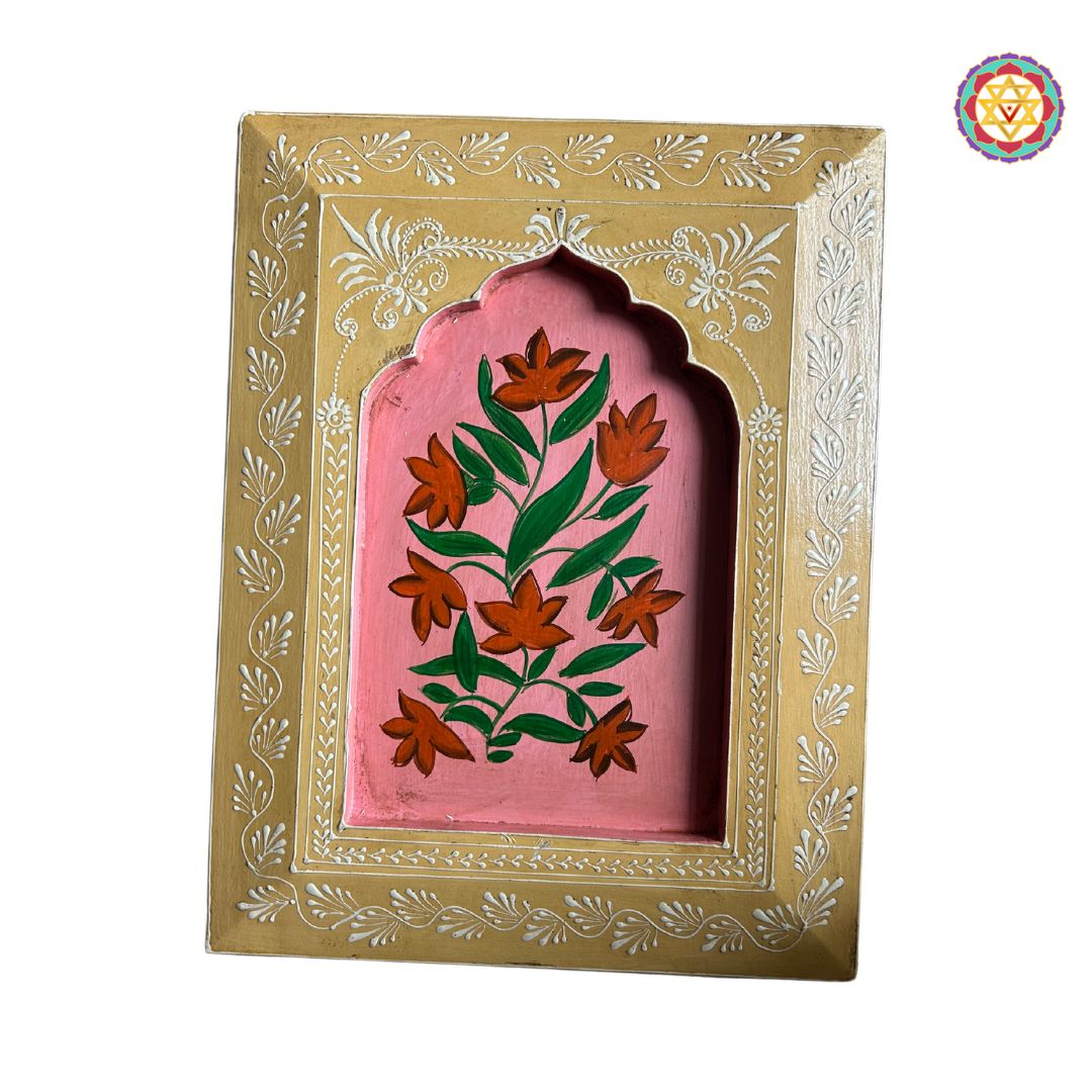 wooden hand painted frame .woodmade /handcrafted