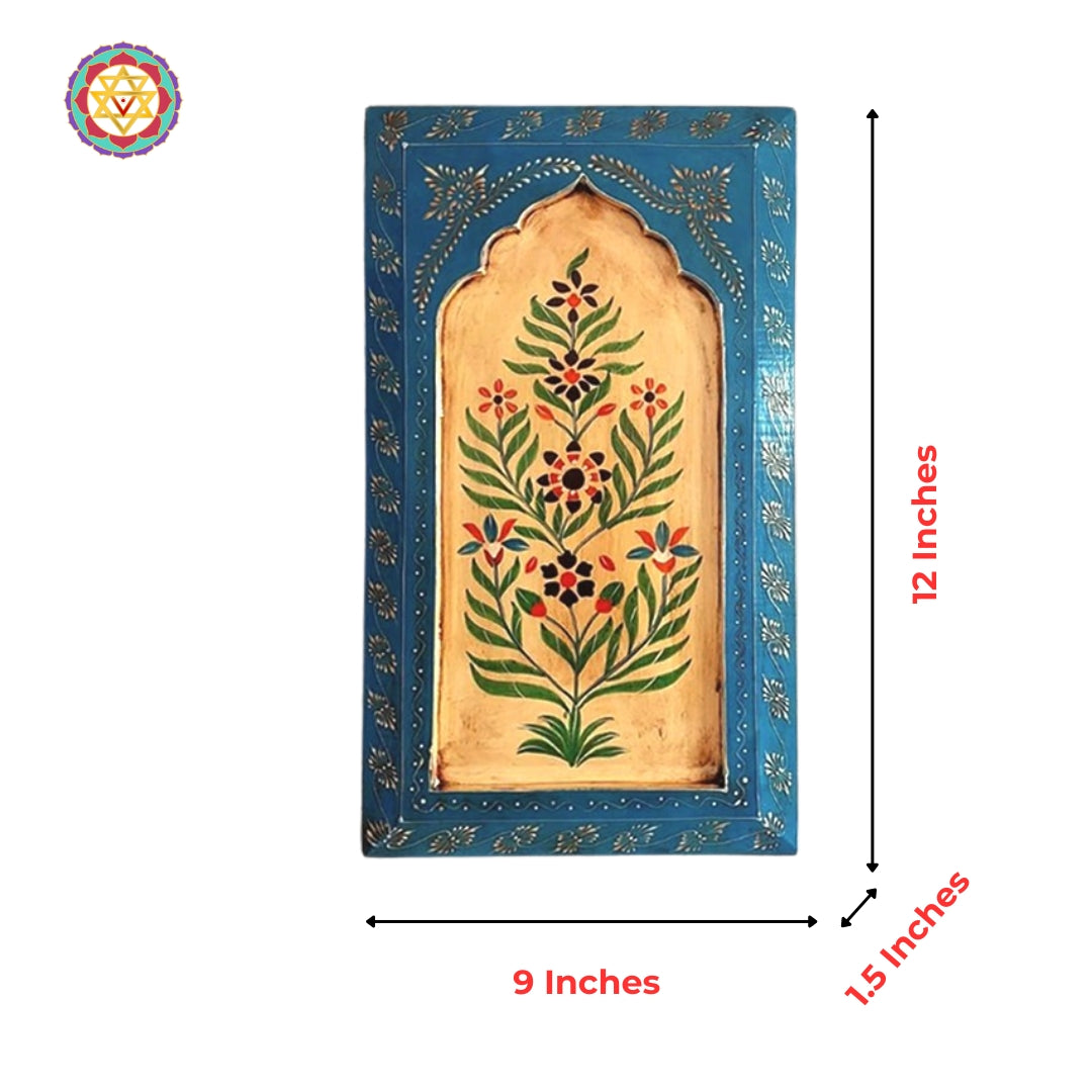 Classic artistic portrayal of Kamdhenu cow with calf in traditional Pichwai style