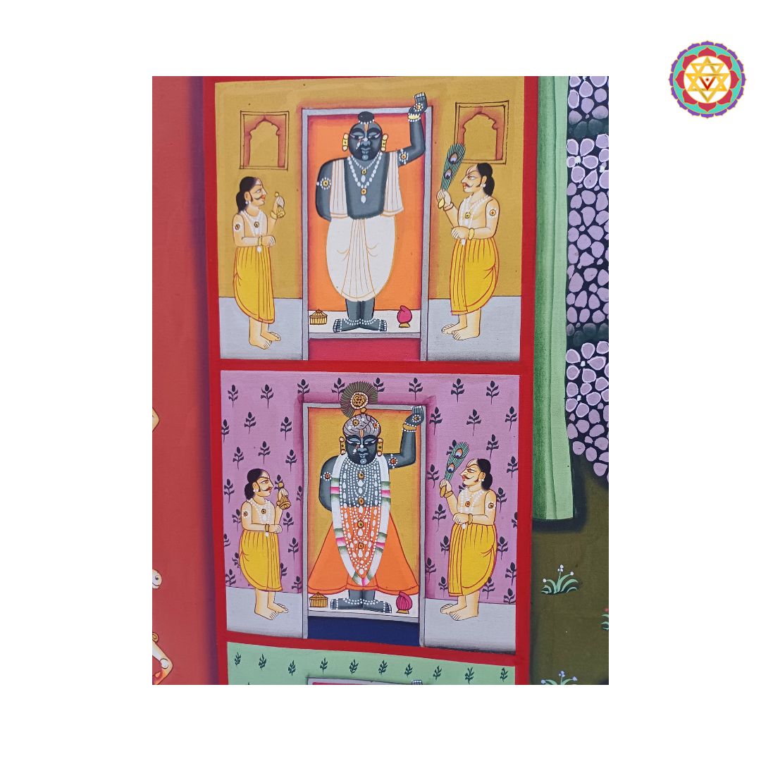 Large size hand-painted &nbsp;pichwai painting -Large Pichwai – Sharad Poornima various themes