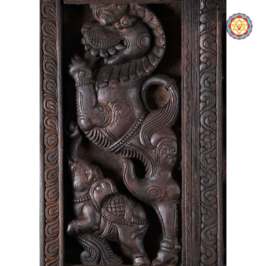 Close-up of Lord Shiva in marriage scene carving
