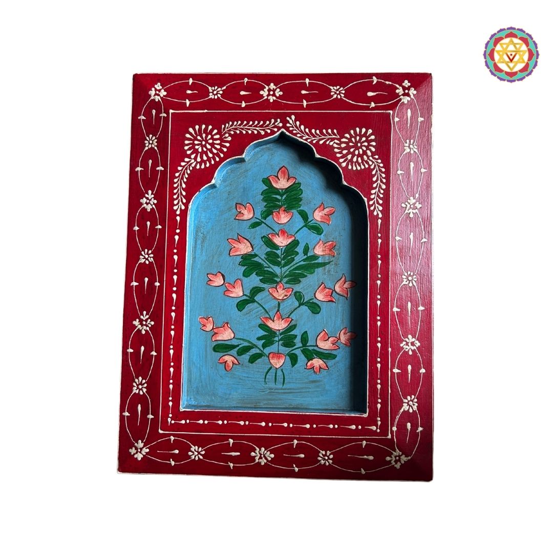 hand painted frame woodmade artisan crafted decor