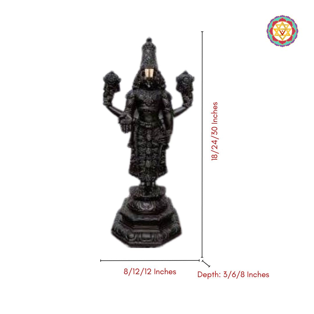 Teakwood ,Perumal /Tirupati Balaji /Kalyan Balaji statue.