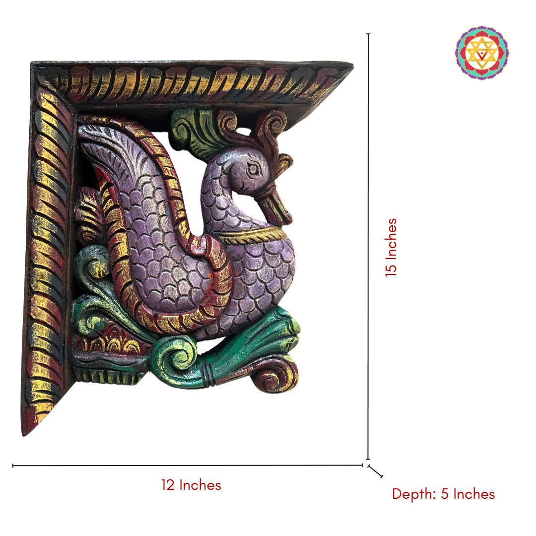 artisan crafted swan wall hangings with floral vine motifs