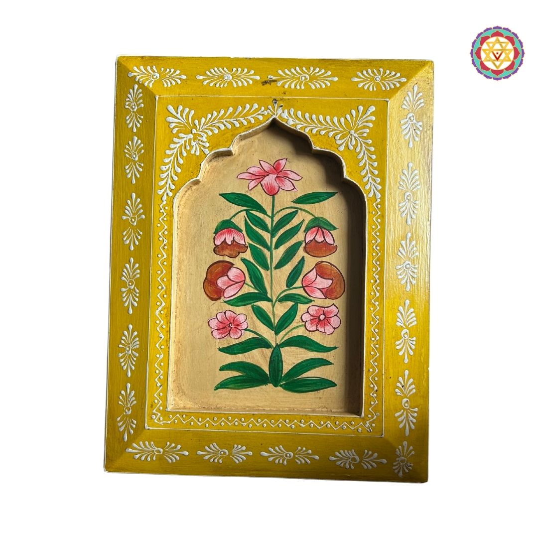 wooden frame decorative handcrafted artistic strokes