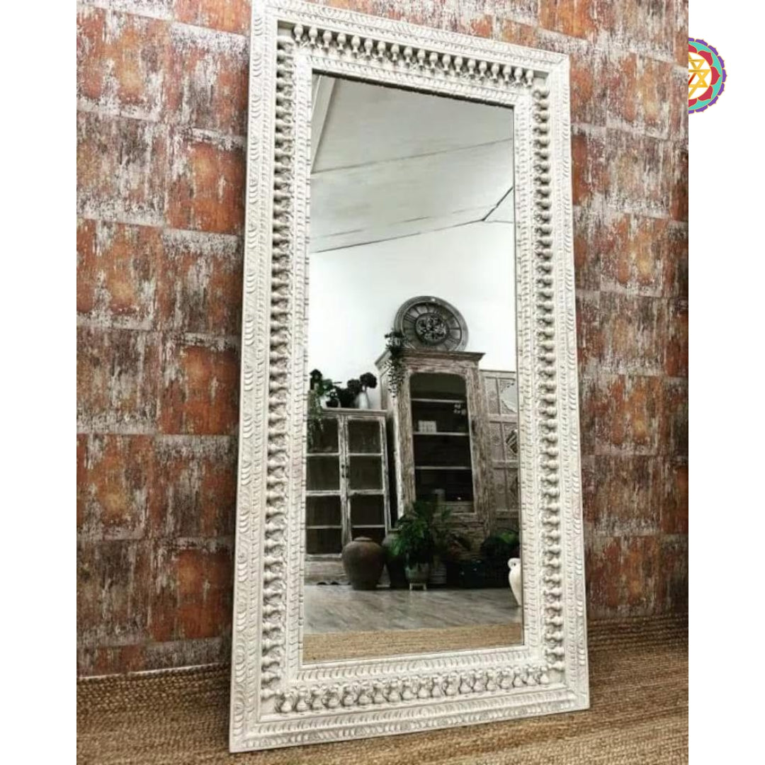 “Side view of the jharokha style spindle mirror frame – elegant and classic”