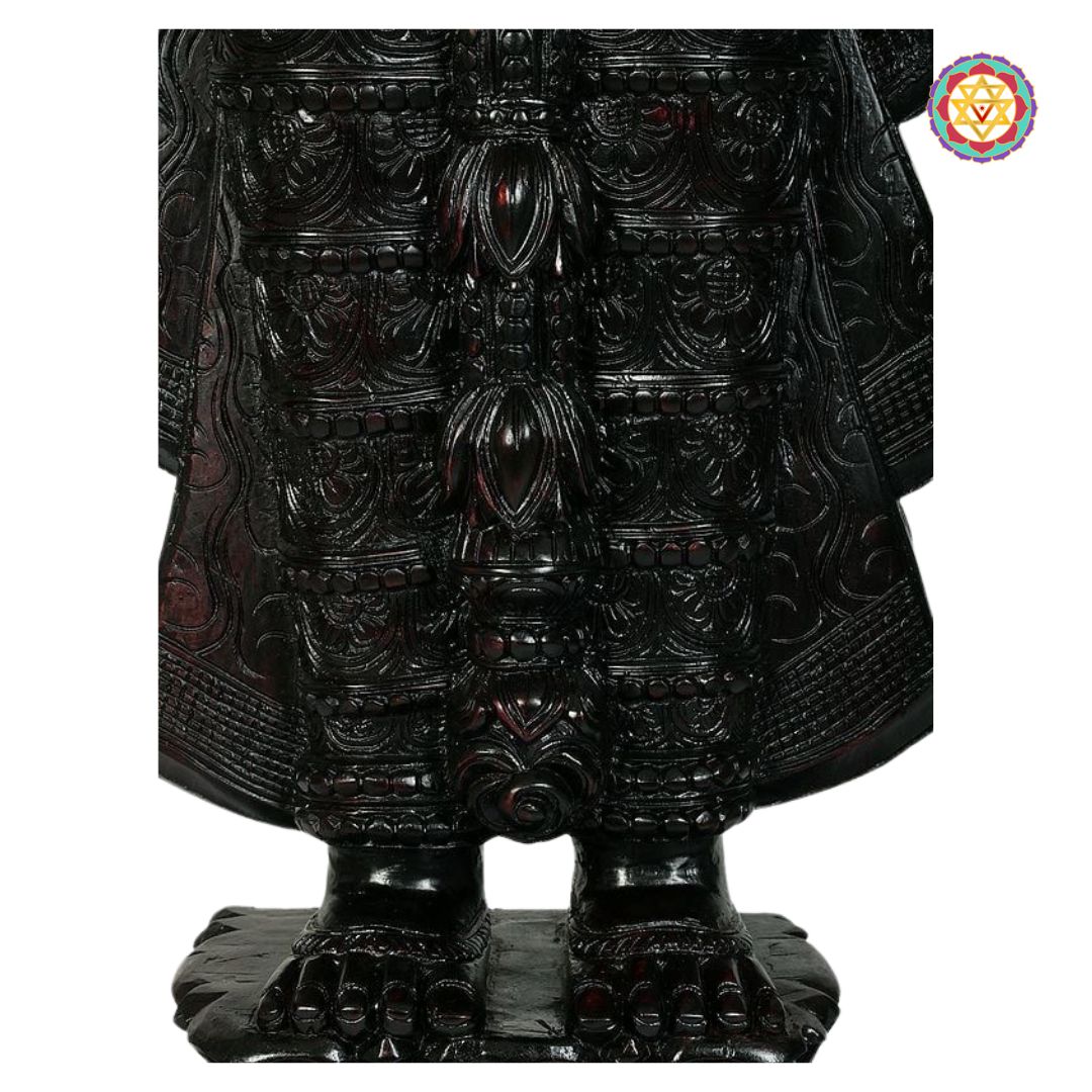 Traditional wooden Perumal Balaji idol for pooja room décor