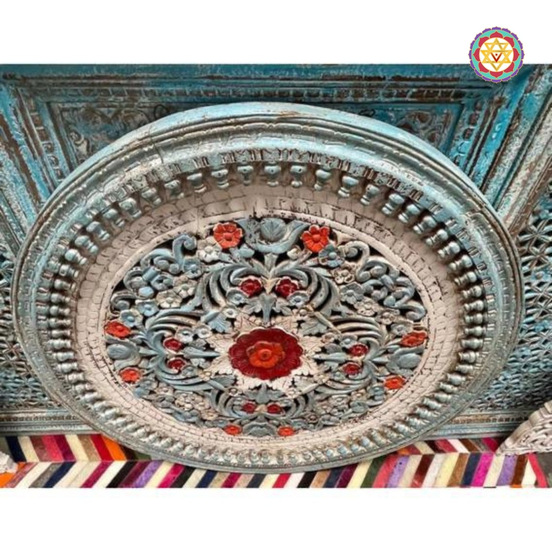 Panel placed on textile background, showcasing color richness