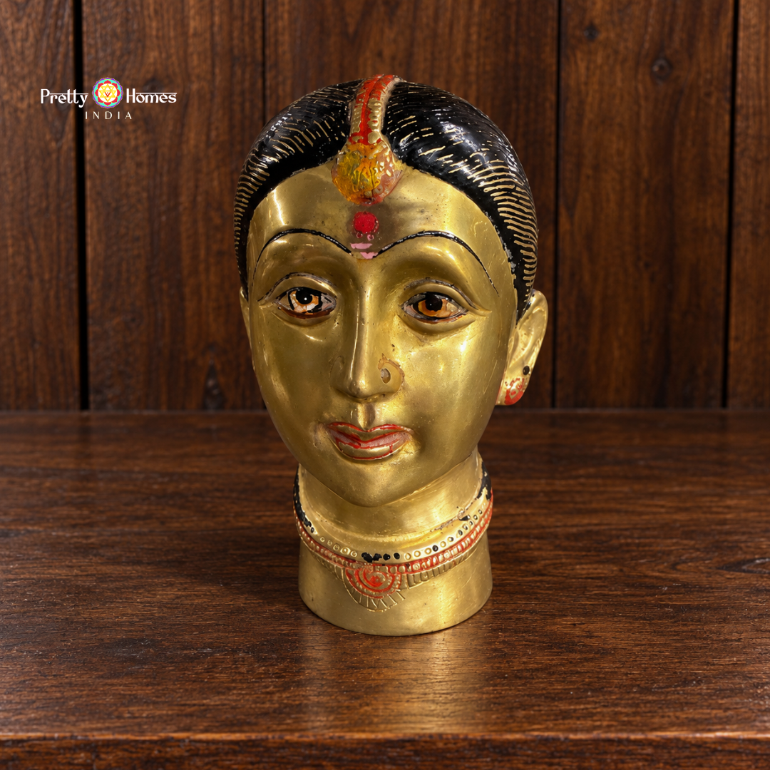 Vintage-Style Gauri Mukhalingam – Brass Face Idol