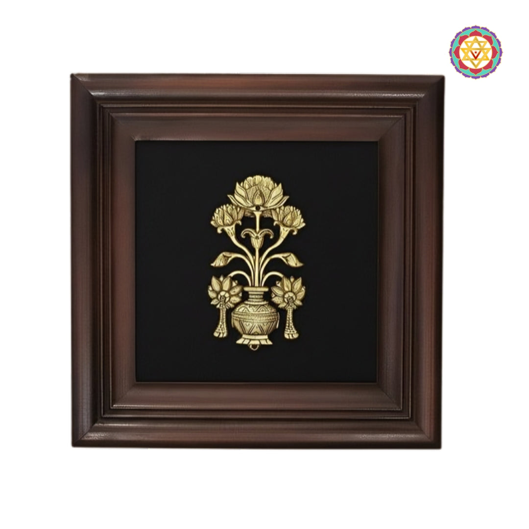 Traditional brass wall frame décor