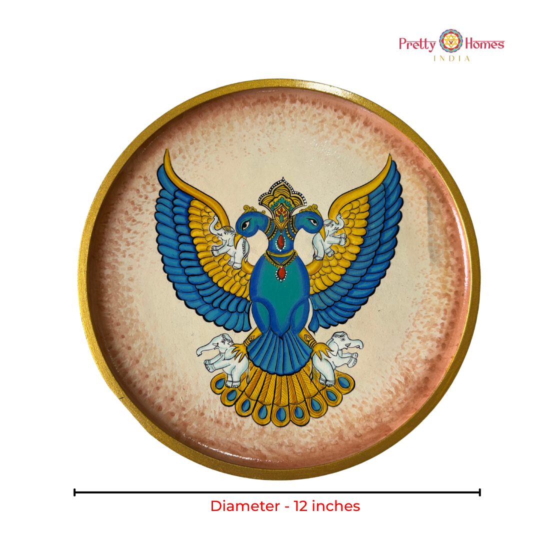 Handpainted Traditional Gandaberunda Wall Plate