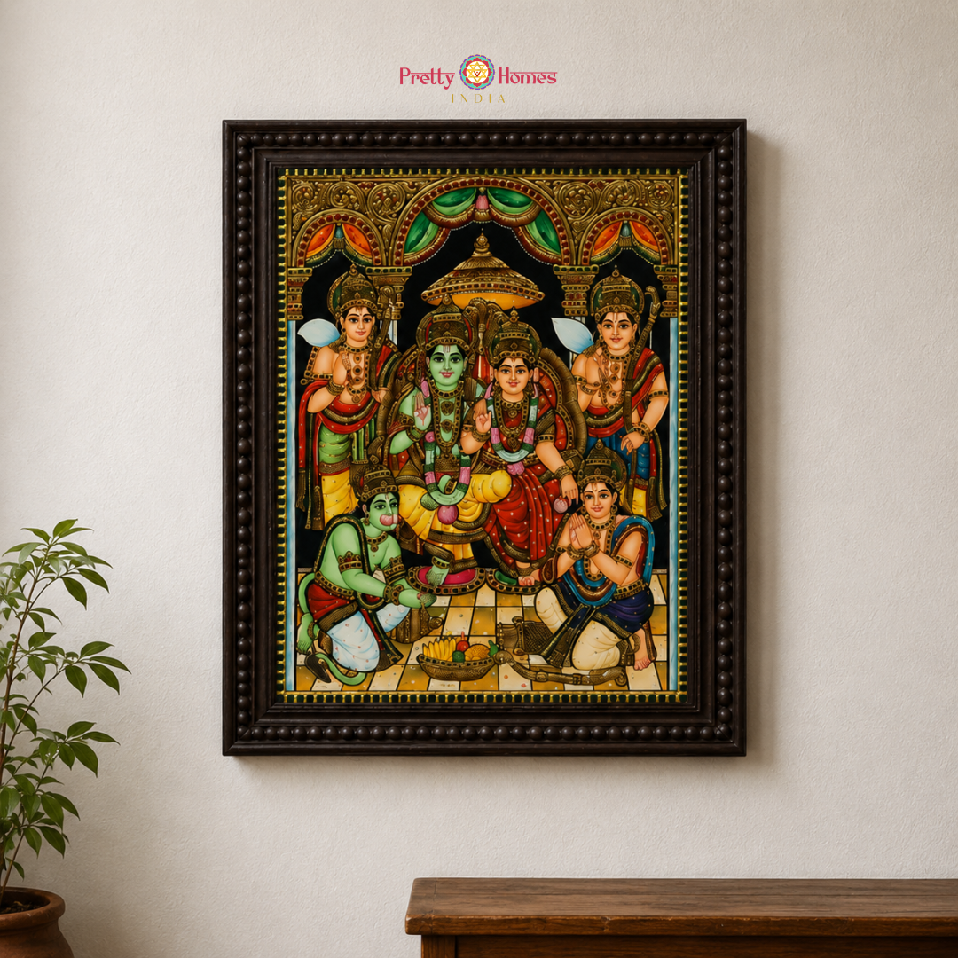Ram Darbar Tanjore in Real Gold Foil