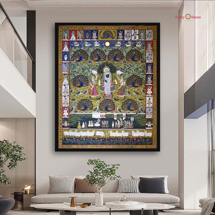 Shrinathji with Multiple Themes — Handpainted Pichwai for Heritage Interiors