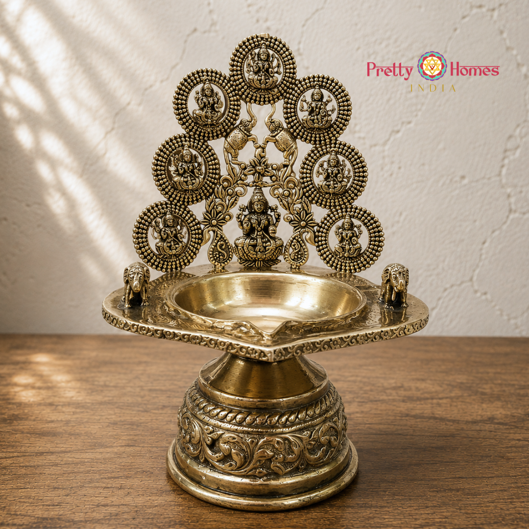 Brass Ashtalakshmi Deepam