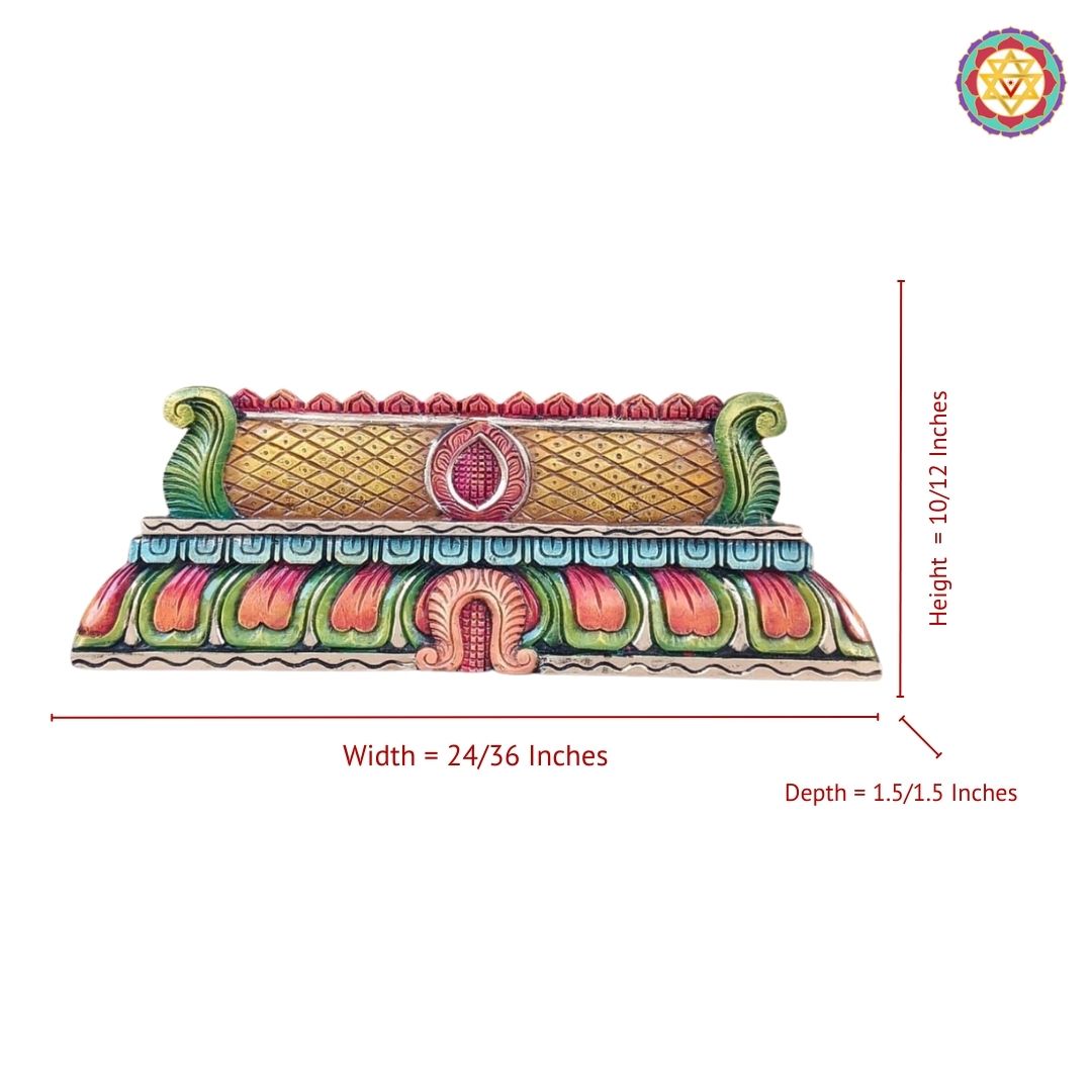 Close view of gopuram carving showing temple pillars and architectural patterns